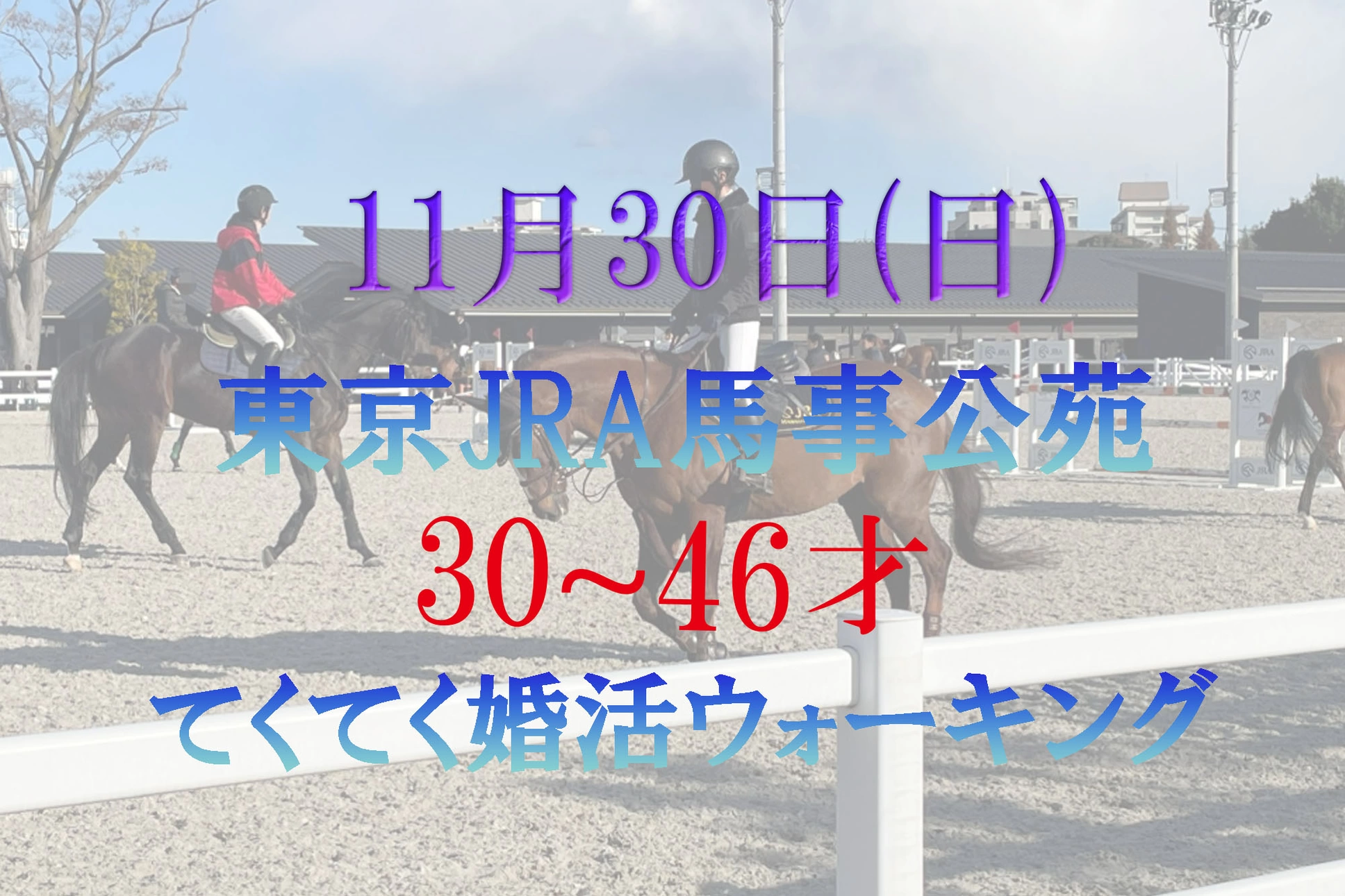 てくてく婚活ウォーキング in 馬術競技 JRA馬事公苑